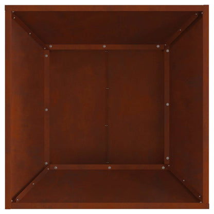Fire Pit Rusty 60 x 60 x 35 cm Weathering Steel