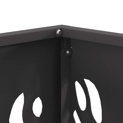 Fire Pit Black 40 x 40 x 40 cm Weathering steel