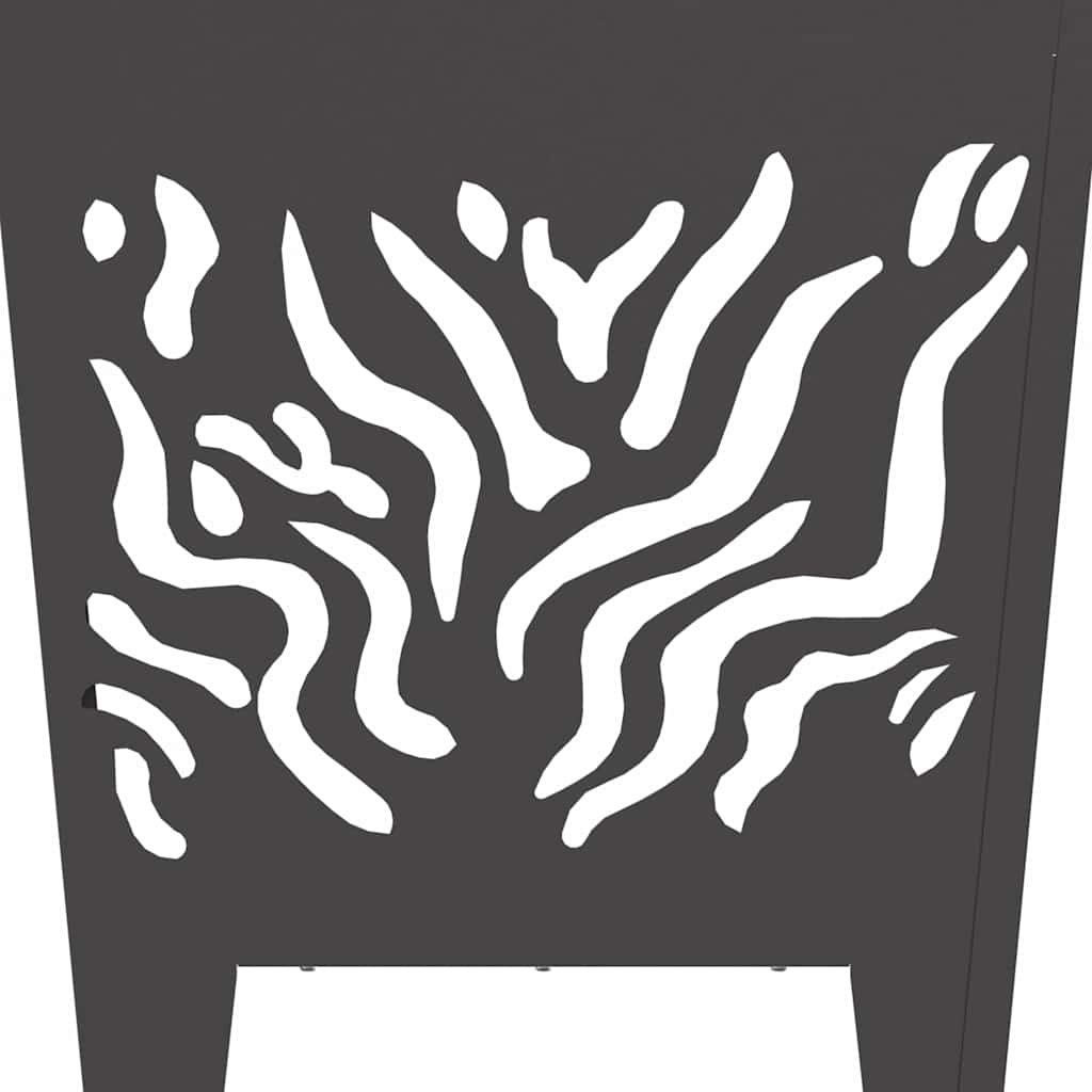 Fire Pit Black 40 x 40 x 40 cm Weathering steel