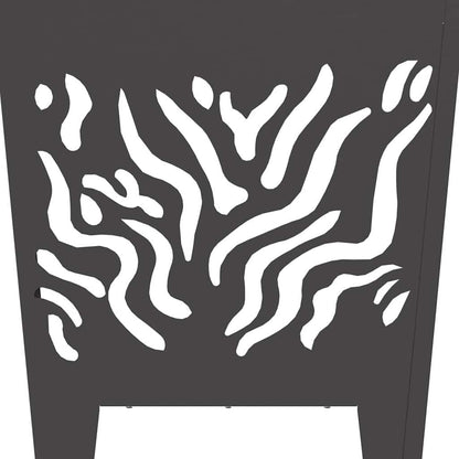 Fire Pit Black 40 x 40 x 40 cm Weathering steel