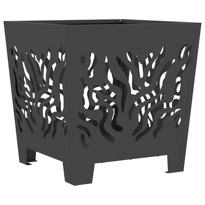 Fire Pit Black 40 x 40 x 40 cm Weathering steel