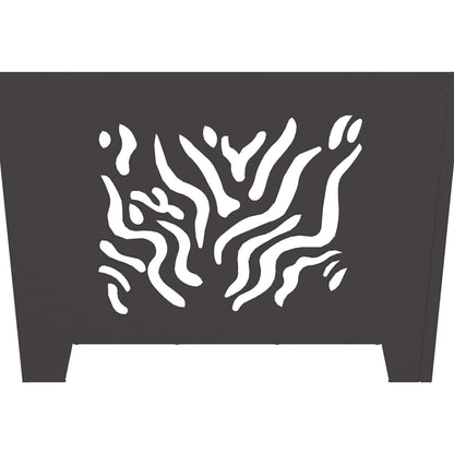 Fire Pit Black 60 x 60 x 40 cm Weathering steel