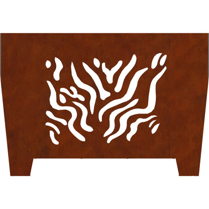 Fire Pit Brown 60 x 60 x 40 cm Weathering steel