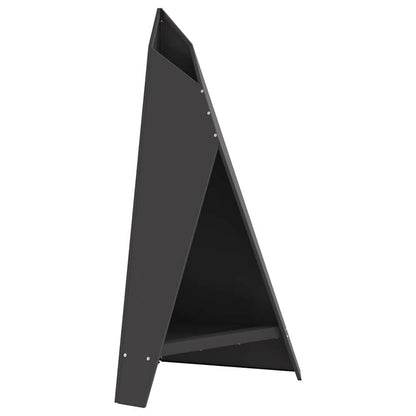 Fire Pit Black 58 x 40 x 100 cm Weathering Steel