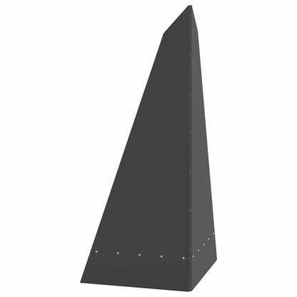 Fire Pit Black 58 x 40 x 100 cm Weathering Steel