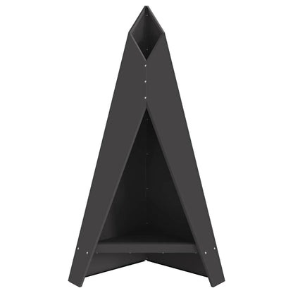 Fire Pit Black 58 x 40 x 100 cm Weathering Steel