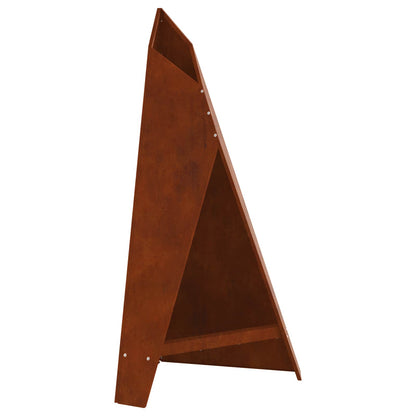 Fire Pit Rusty 58 x 40 x 100 cm Weathering Steel