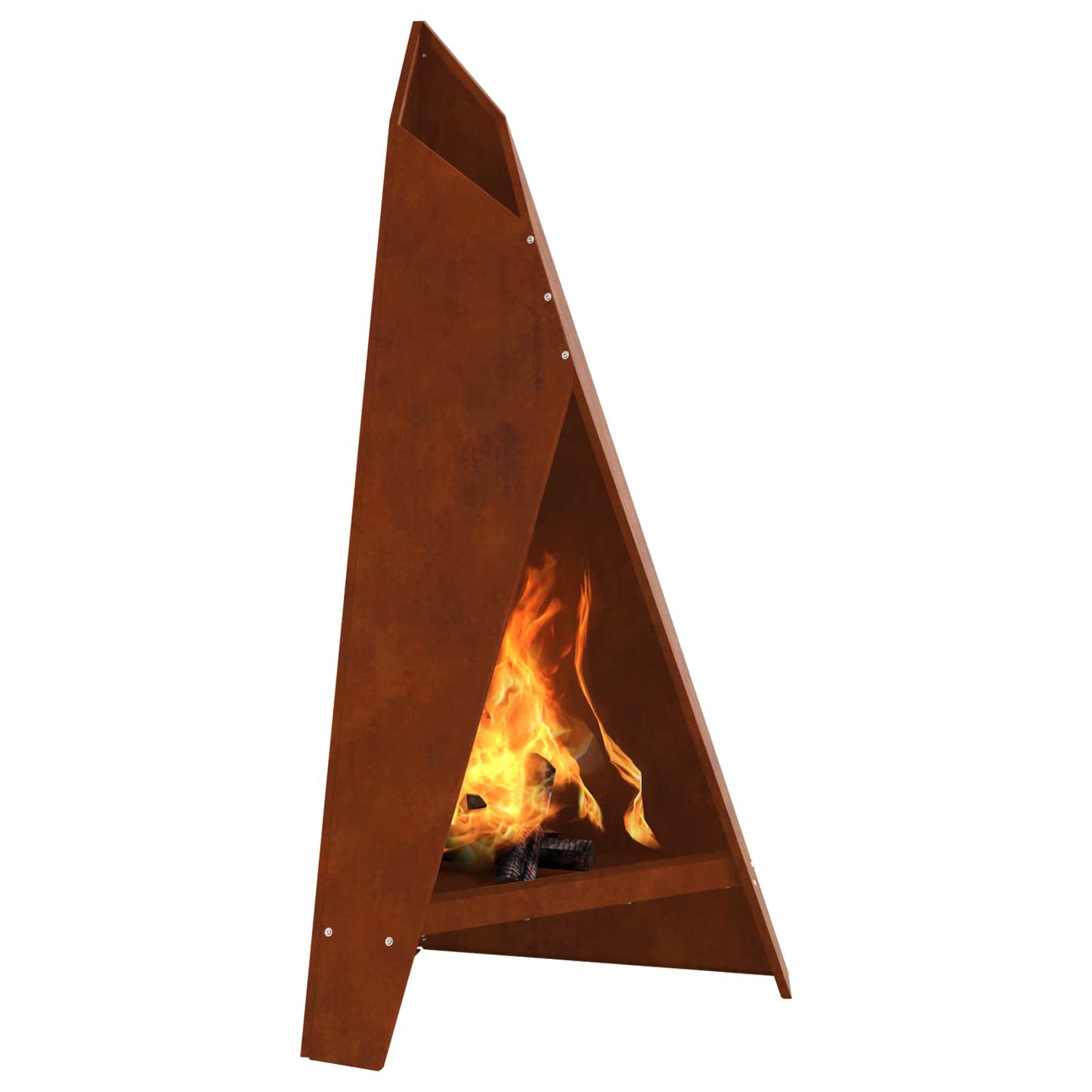 Fire Pit Rusty 58 x 40 x 100 cm Weathering Steel