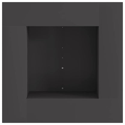 Fire Pit Black 60 x 60 x 30 cm Steel
