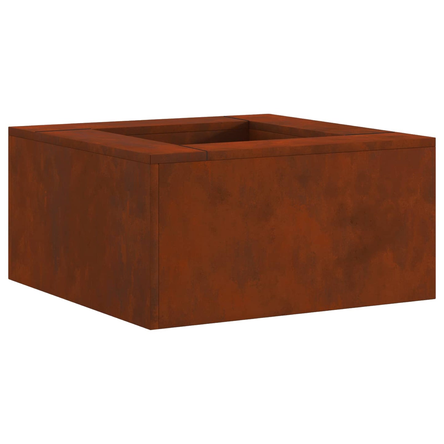 Fire Pit Rusty 60 x 60 x 30 cm Weathering Steel