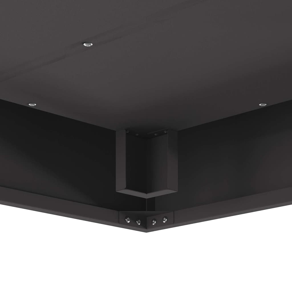 Fire Pit Black 80 x 80 x 40 cm Weathering Steel