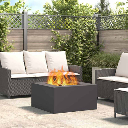 Fire Pit Black 80 x 80 x 40 cm Weathering Steel