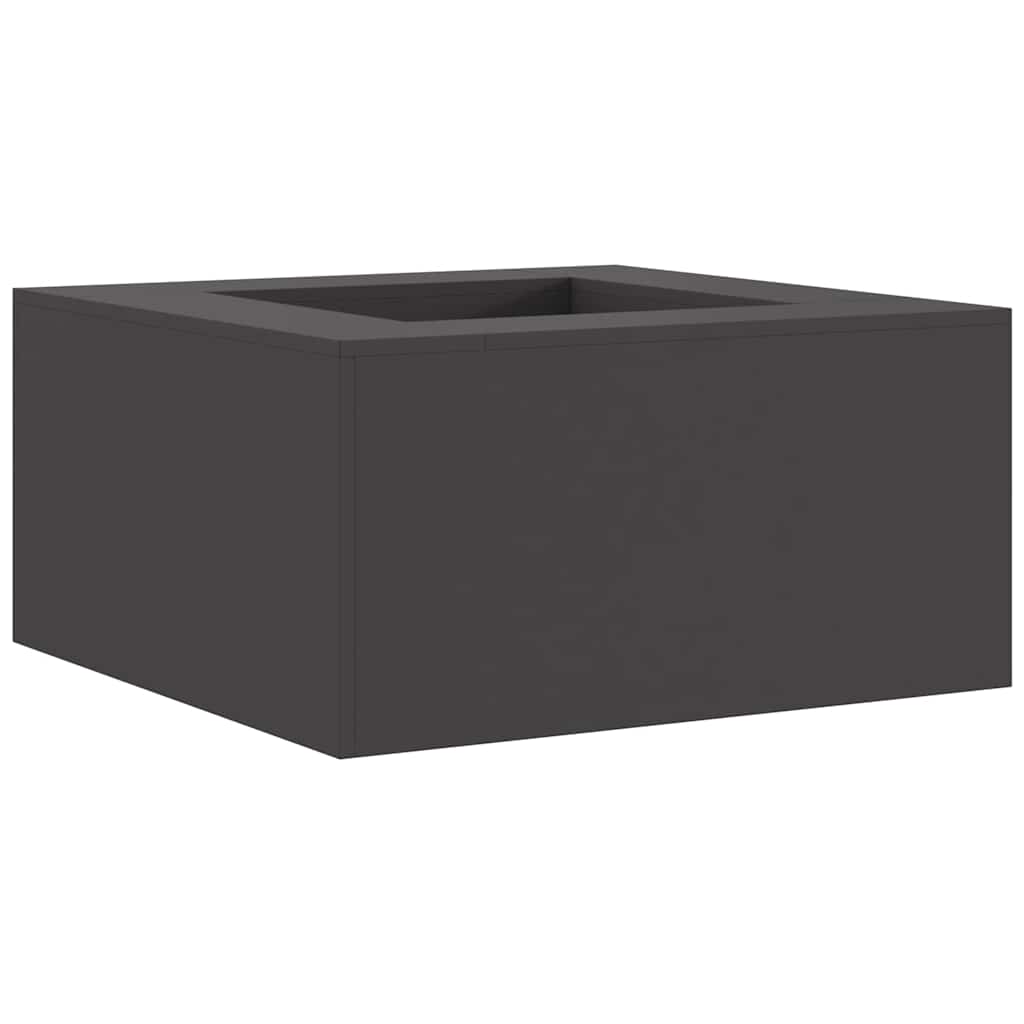 Fire Pit Black 80 x 80 x 40 cm Weathering Steel