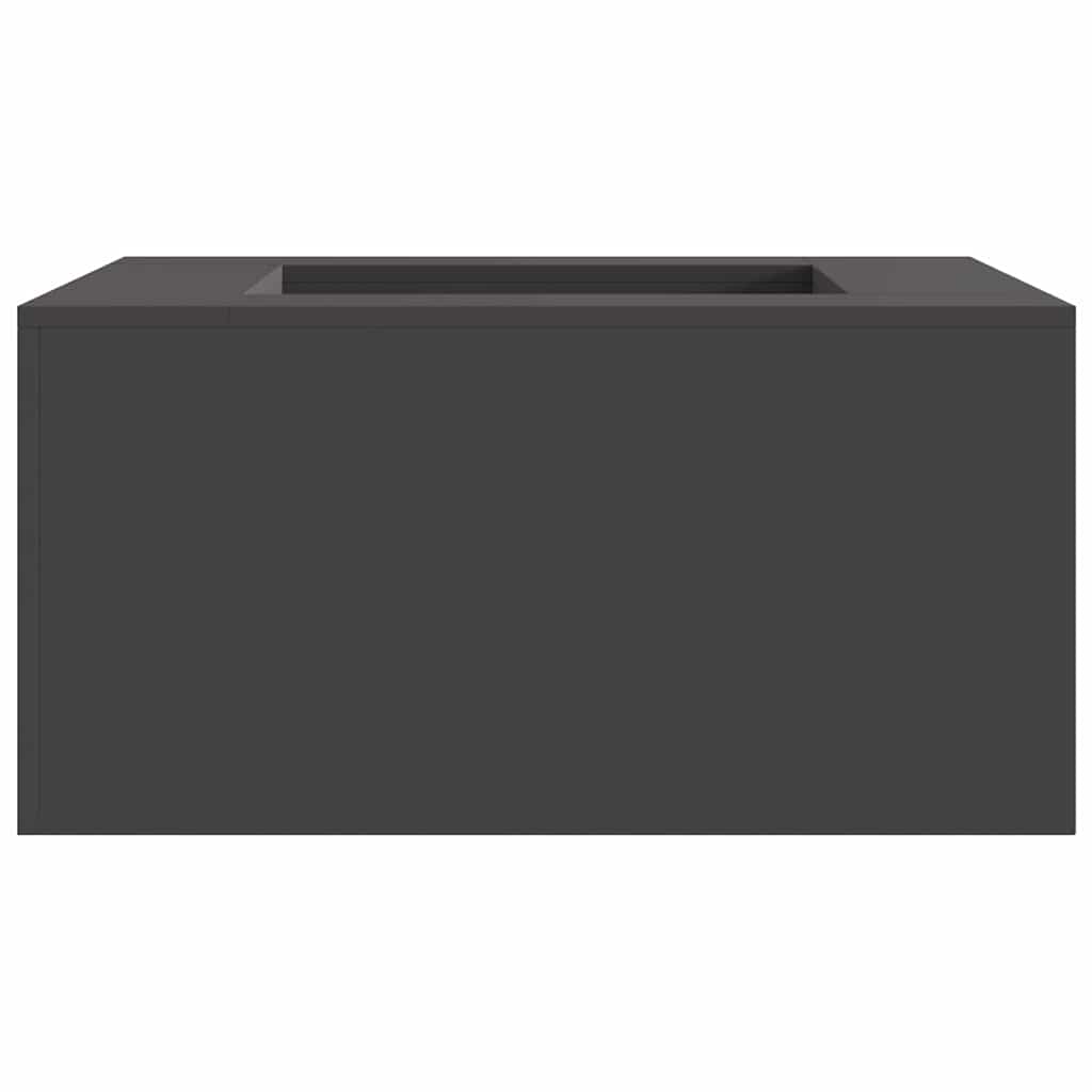Fire Pit Black 80 x 80 x 40 cm Weathering Steel