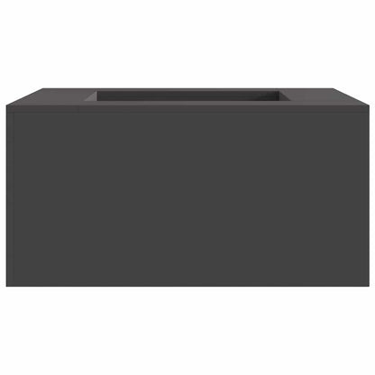 Fire Pit Black 80 x 80 x 40 cm Weathering Steel