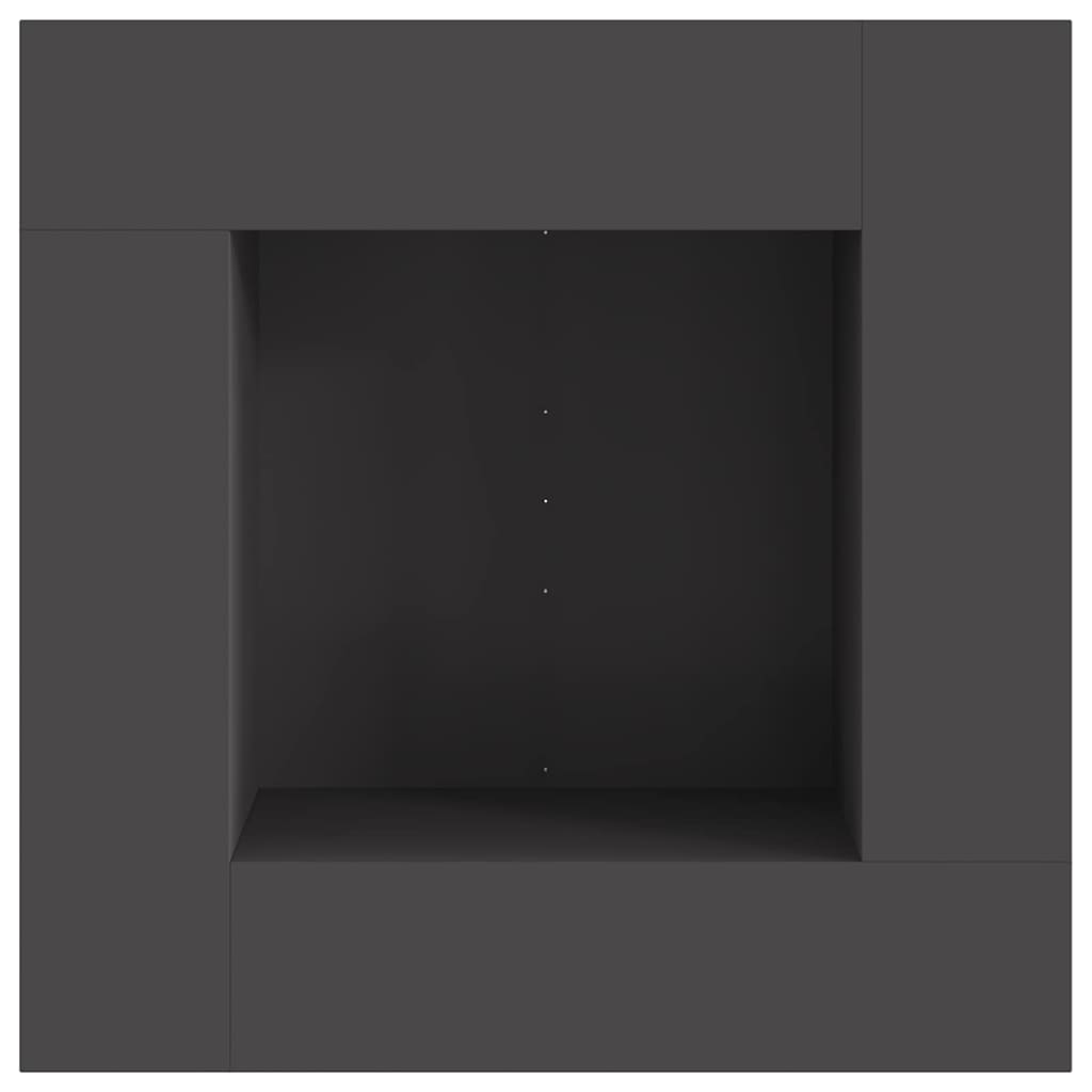 Fire Pit Black 80 x 80 x 40 cm Weathering Steel
