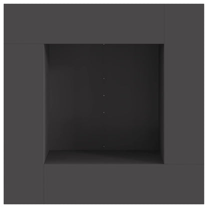 Fire Pit Black 80 x 80 x 40 cm Weathering Steel
