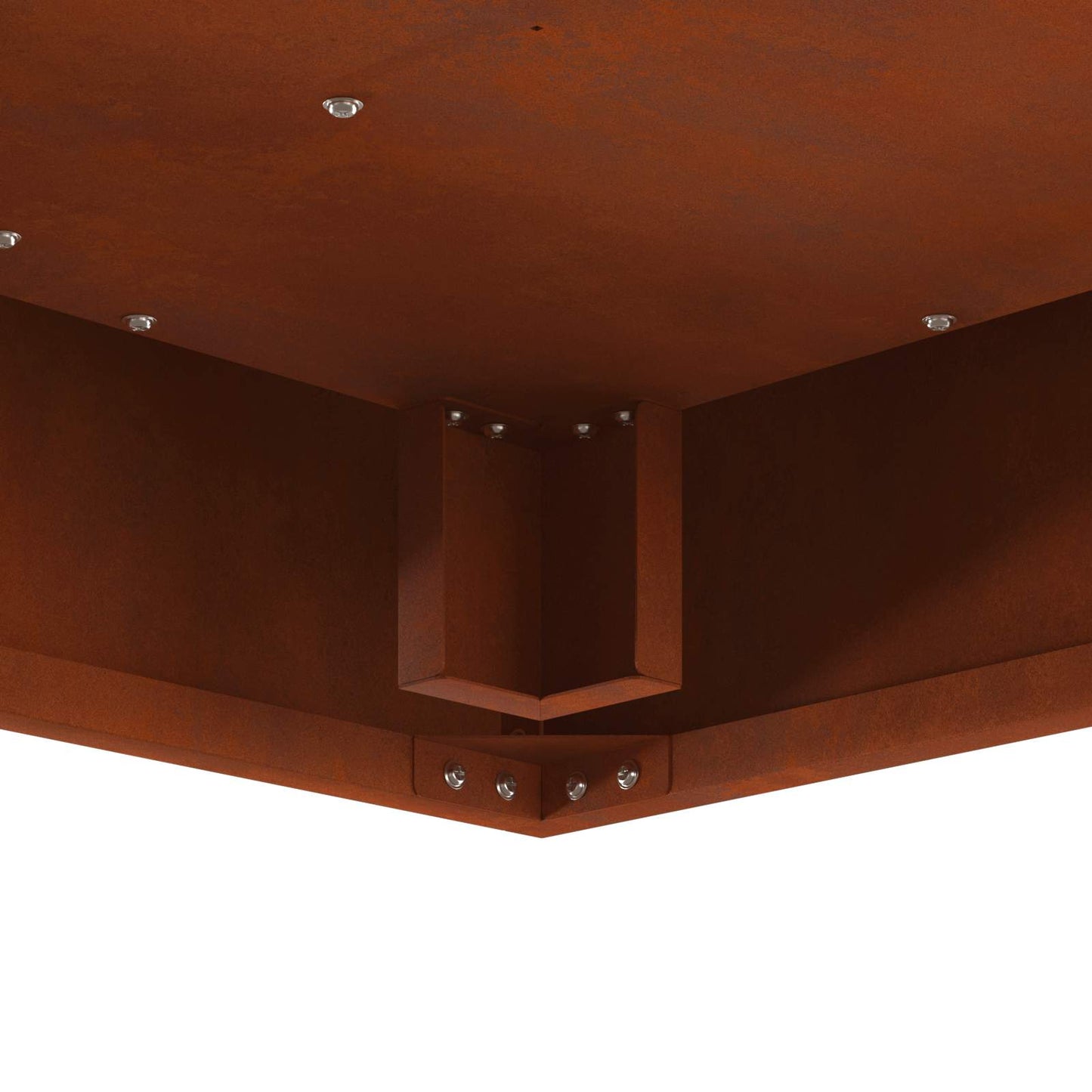 Fire Pit Rusty 80 x 80 x 40 cm Weathering Steel