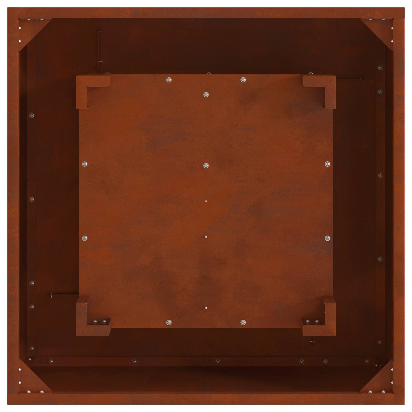 Fire Pit Rusty 80 x 80 x 40 cm Weathering Steel
