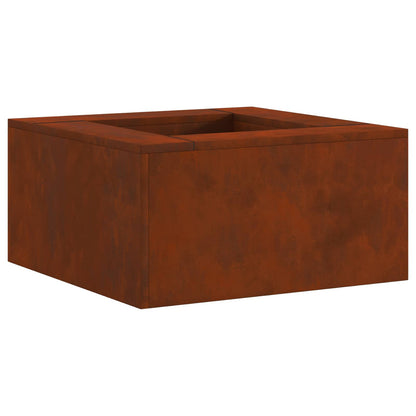 Fire Pit Rusty 80 x 80 x 40 cm Weathering Steel