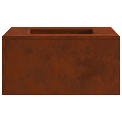 Fire Pit Rusty 80 x 80 x 40 cm Weathering Steel