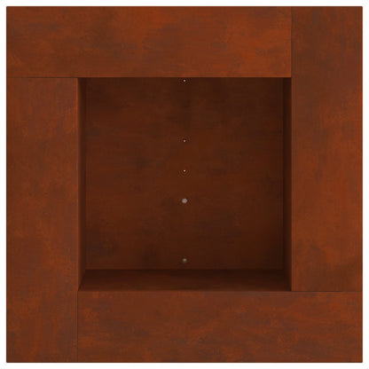Fire Pit Rusty 80 x 80 x 40 cm Weathering Steel