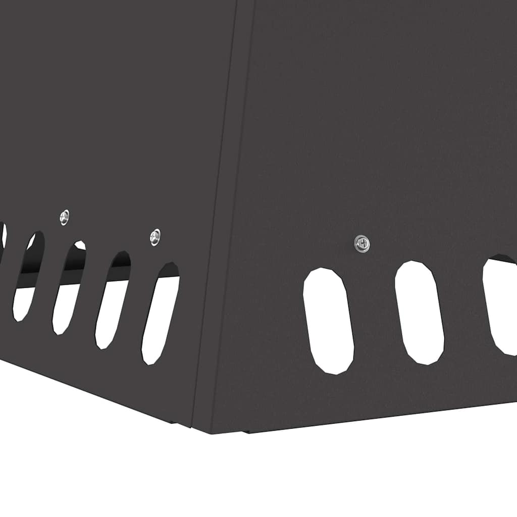 Fire Pit Black 48 x 48 x 40 cm Weathering Steel