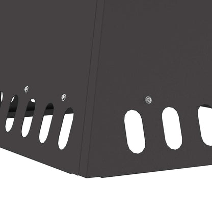 Fire Pit Black 48 x 48 x 40 cm Weathering Steel