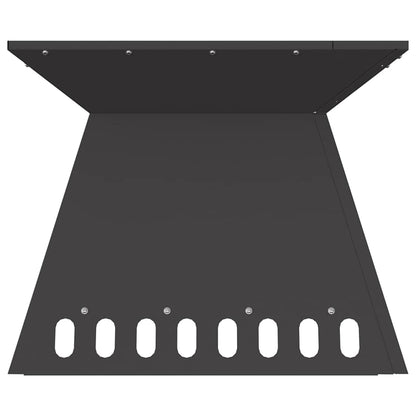 Fire Pit Black 48 x 48 x 40 cm Weathering Steel