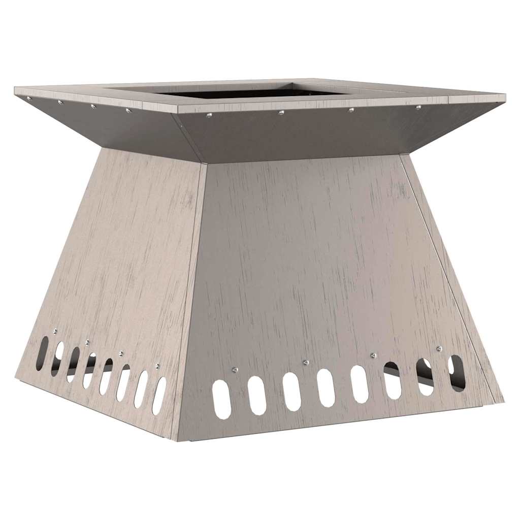 Fire Pit Rusty 48 x 48 x 40 cm Weathering Steel