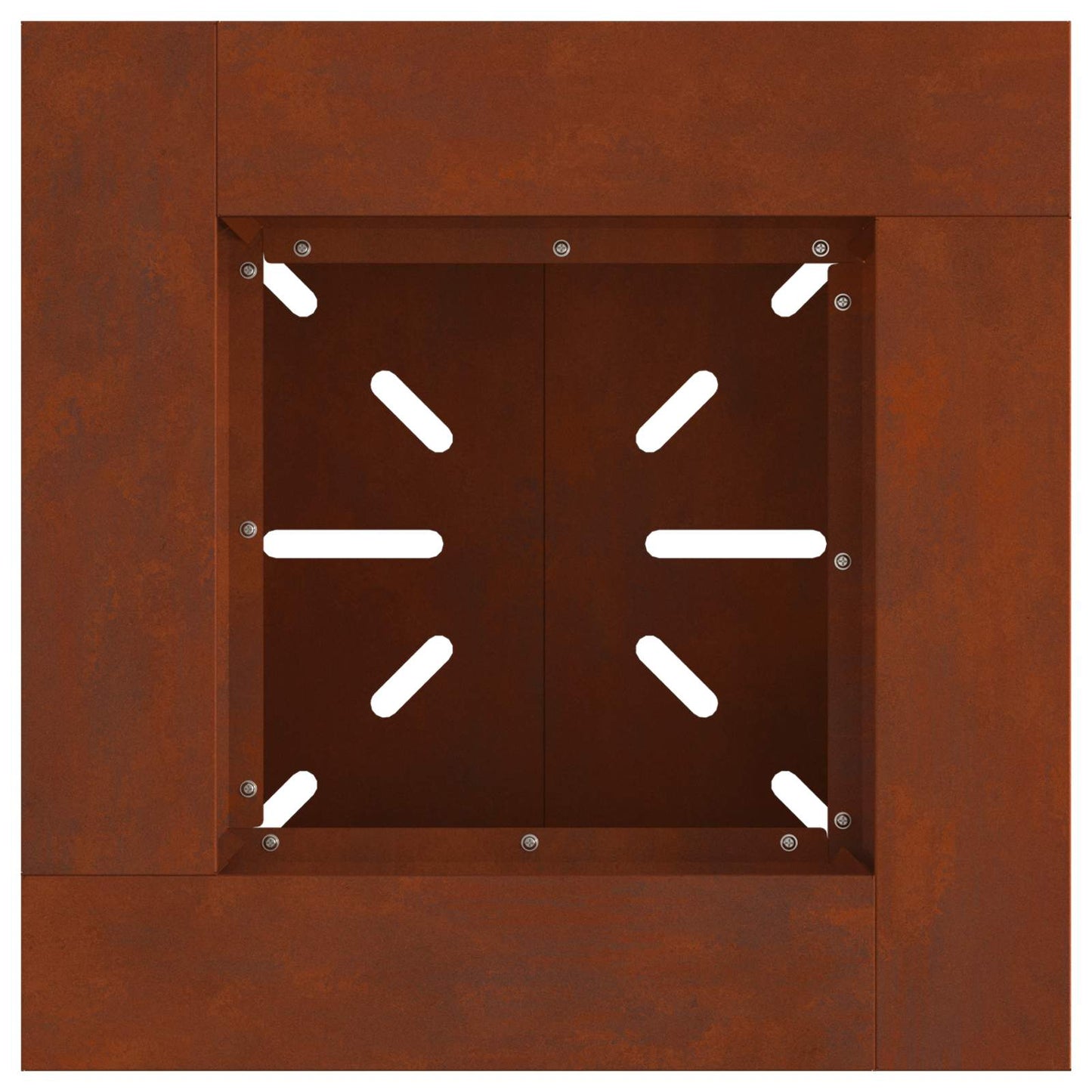 Fire Pit Rusty 48 x 48 x 40 cm Weathering Steel