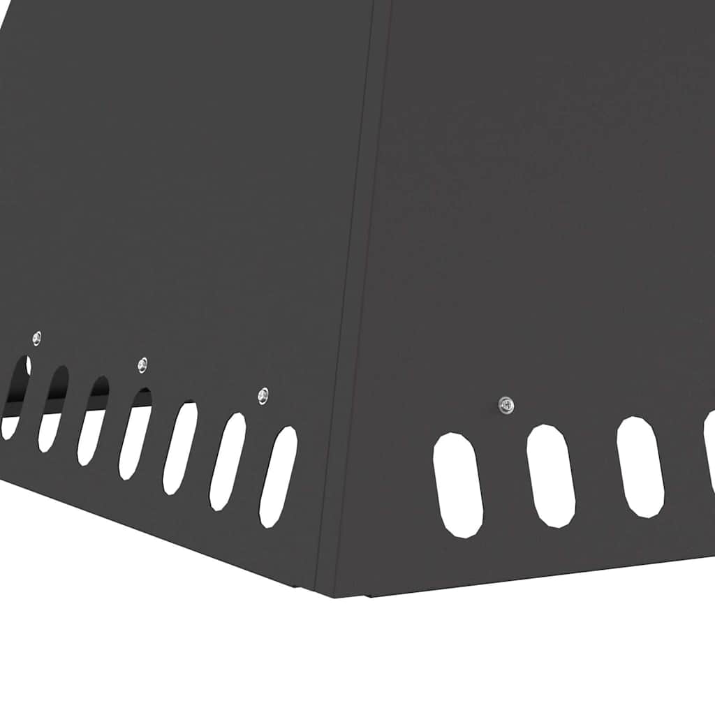 Fire Pit Black 60 x 60 x 50 cm Weathering Steel