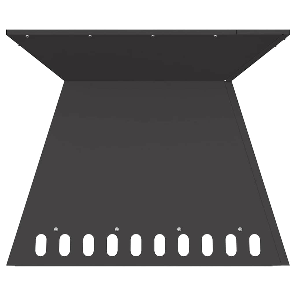 Fire Pit Black 60 x 60 x 50 cm Weathering Steel