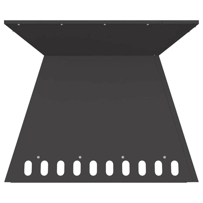 Fire Pit Black 60 x 60 x 50 cm Weathering Steel