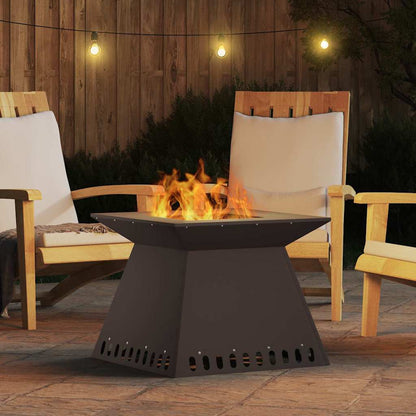 Fire Pit Black 60 x 60 x 50 cm Weathering Steel