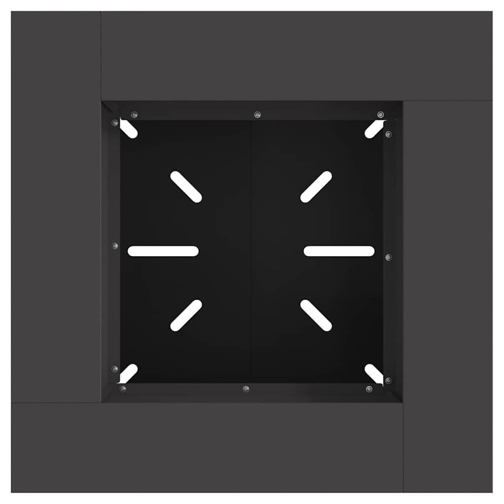 Fire Pit Black 60 x 60 x 50 cm Weathering Steel