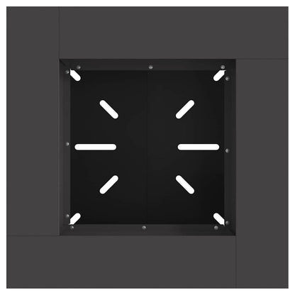 Fire Pit Black 60 x 60 x 50 cm Weathering Steel