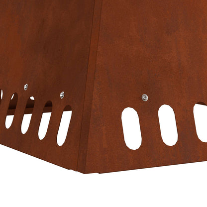 Fire Pit Rusty 60 x 60 x 50 cm Weathering Steel