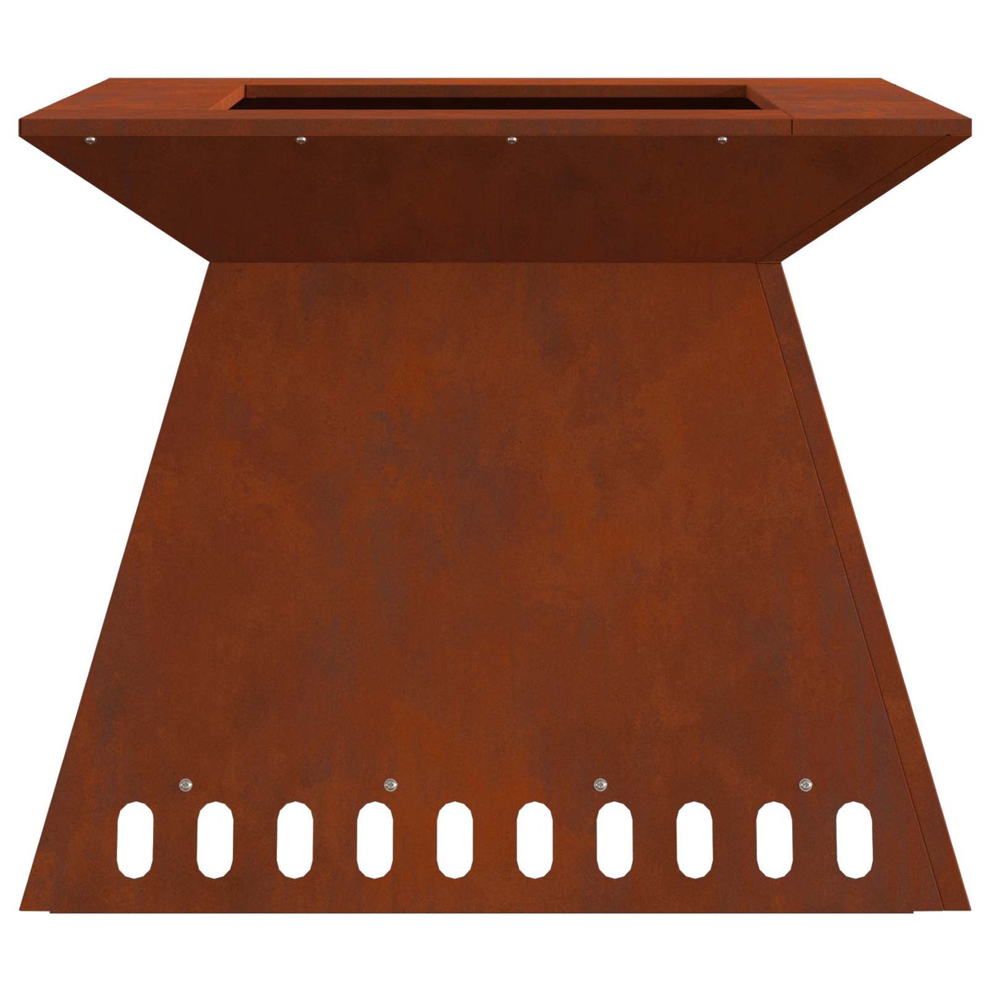 Fire Pit Rusty 60 x 60 x 50 cm Weathering Steel