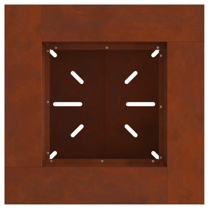 Fire Pit Rusty 60 x 60 x 50 cm Weathering Steel