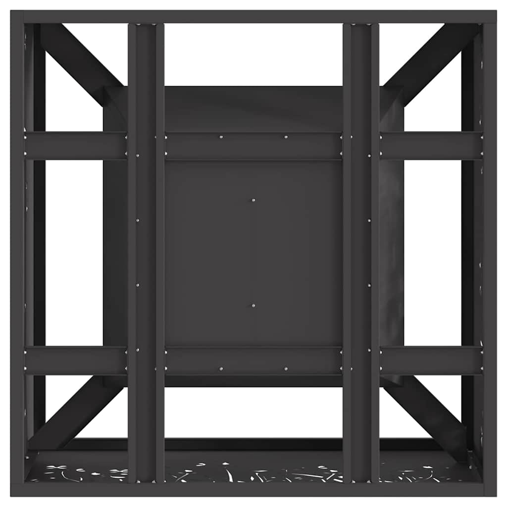 Fire Pit Black 60 x 60 x 30 cm Weathering Steel