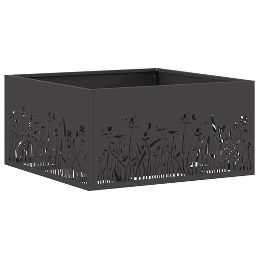 Fire Bowl Black 60 x 60 x 30 cm Weathering Steel