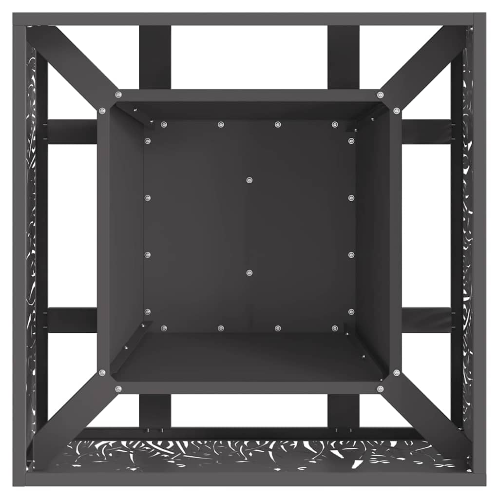 Fire Pit Black 60 x 60 x 30 cm Weathering Steel