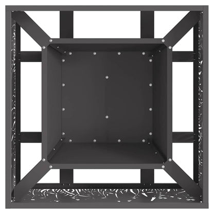 Fire Pit Black 60 x 60 x 30 cm Weathering Steel