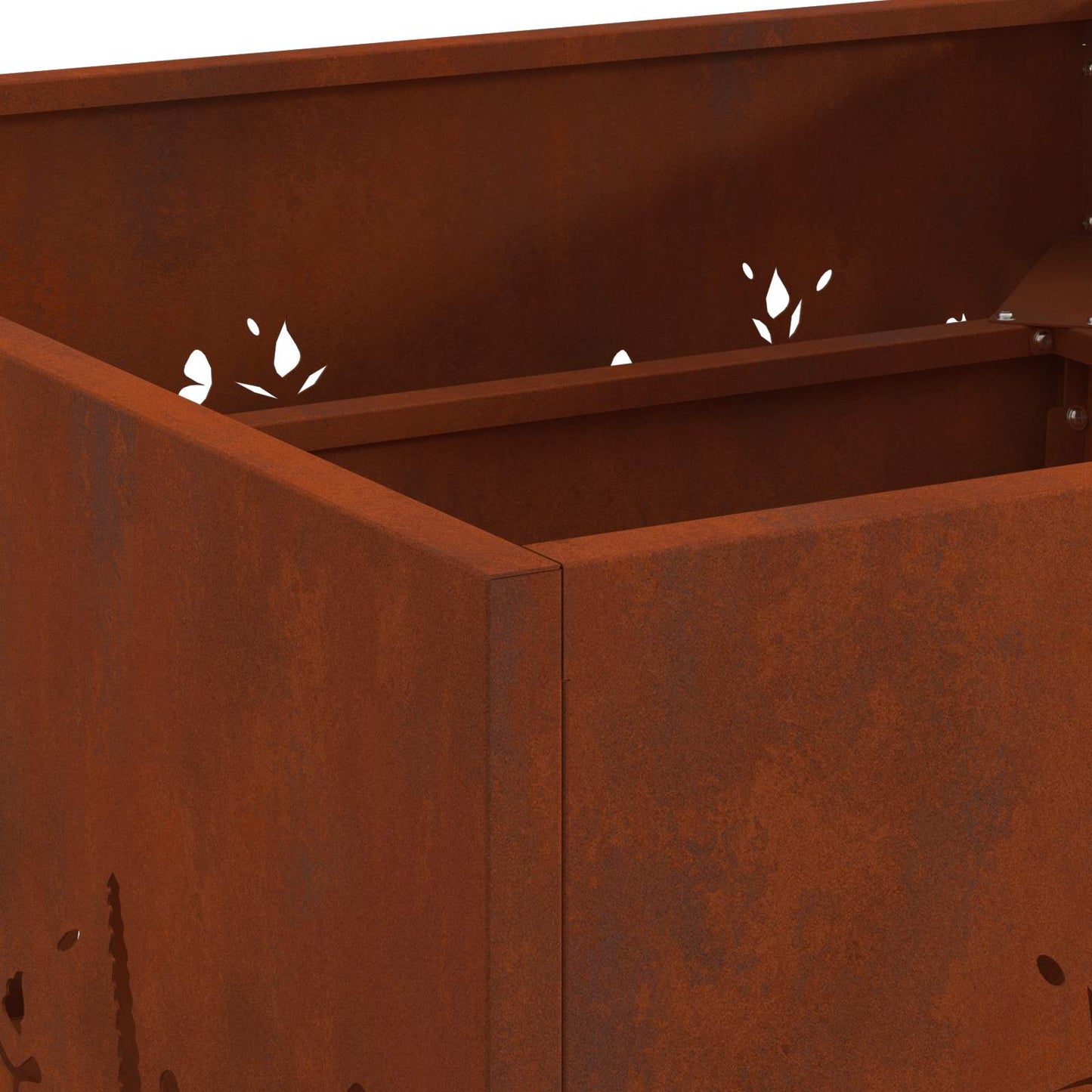Fire Pit Rusty 60 x 60 x 30 cm Weathering Steel