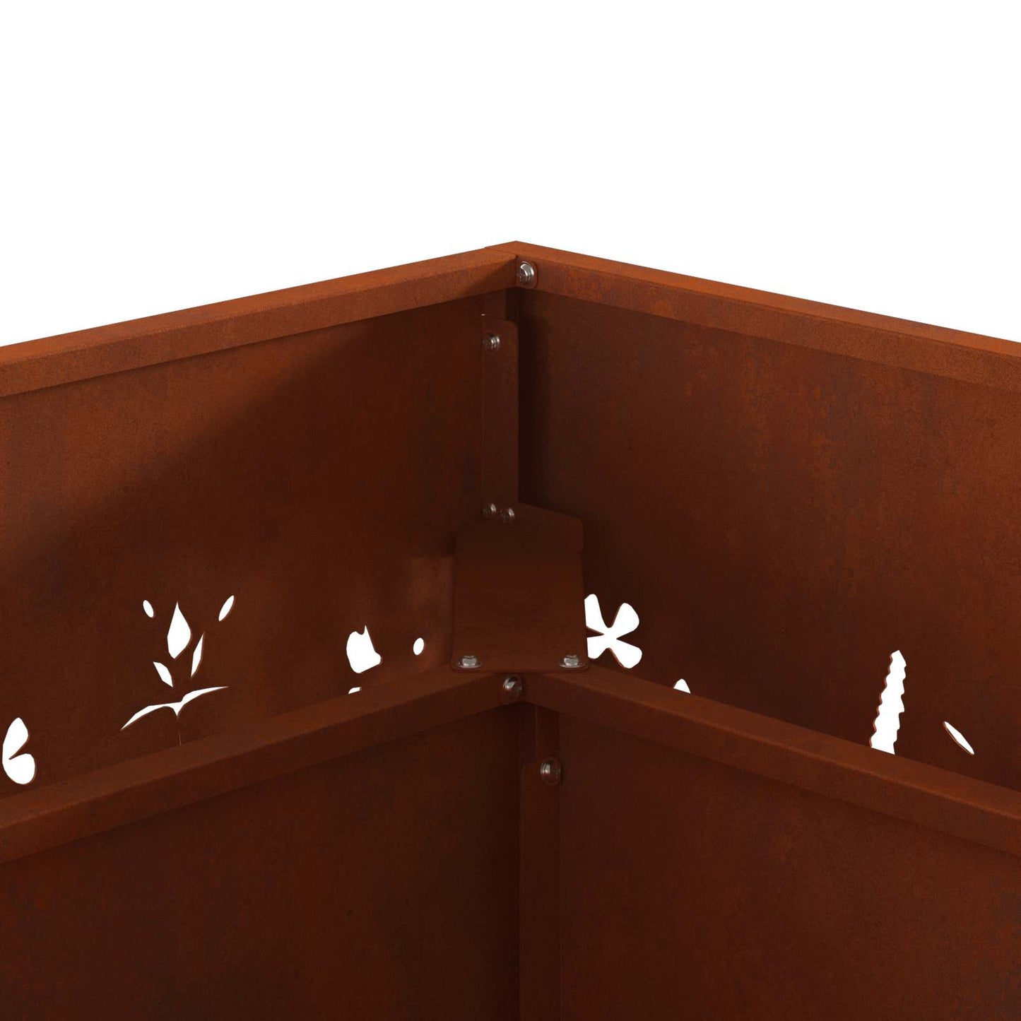 Fire Pit Rusty 60 x 60 x 30 cm Weathering Steel