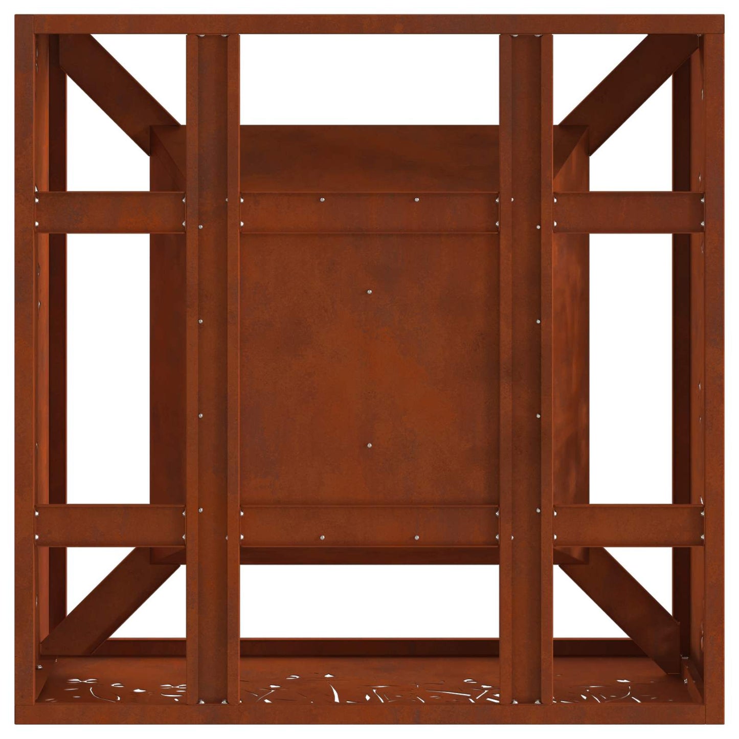 Fire Pit Rusty 60 x 60 x 30 cm Weathering Steel