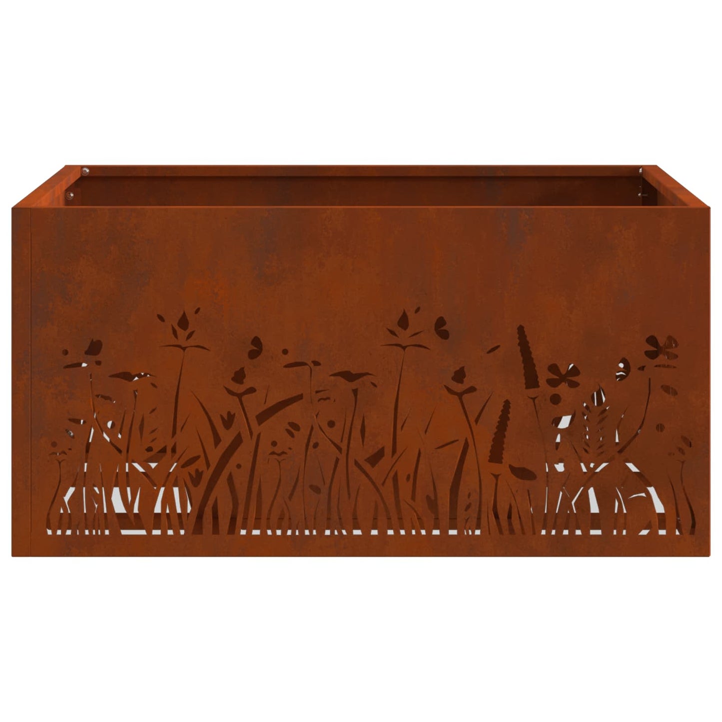 Fire Pit Rusty 60 x 60 x 30 cm Weathering Steel