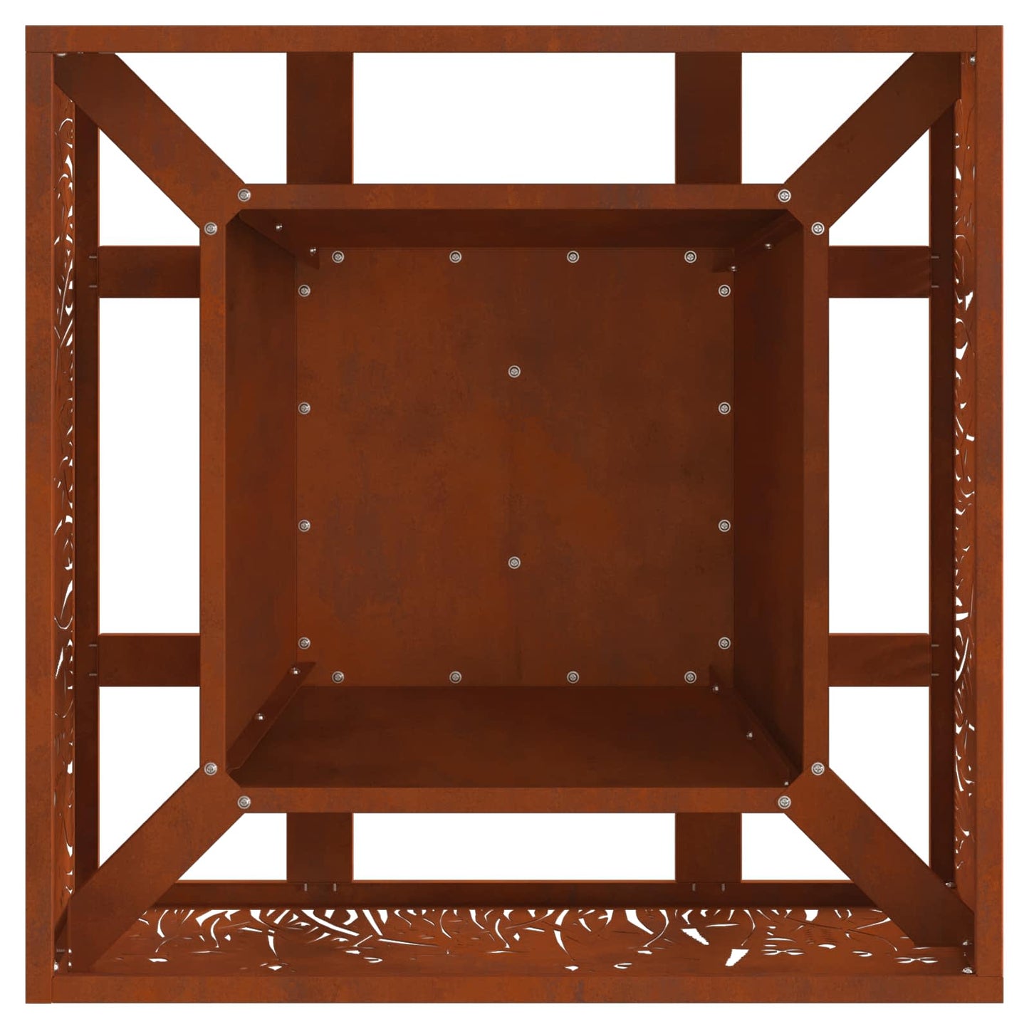 Fire Pit Rusty 60 x 60 x 30 cm Weathering Steel