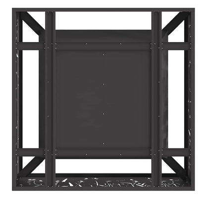 Fire Pit Black 80 x 80 x 30 cm Weathering Steel